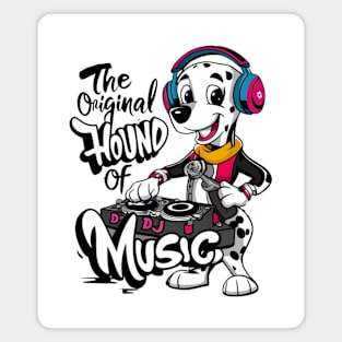 Cartoon Dalmatian Dog DJ Music Lover Magnet